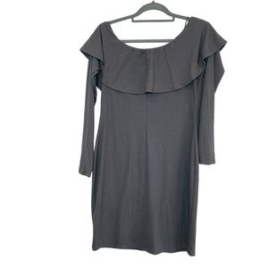 Express ribbed off the shoulder sweater dress with wide hips for curvy girls